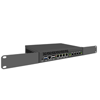 Partaker Mini 1U 9,5 pulgadas Enrutador Montado en Rack N100 N150 N200 N305 N355 4*2,5G Expansión 1G 10G SFP + 4G/WIFI OPNsense TPM Hardware