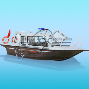 Yacht <span class=keywords><strong>de</strong></span> pêche sportive en aluminium soudé durable <span class=keywords><strong>de</strong></span> 5,5 m, coque en V profond, moteur hors-bord, bateau <span class=keywords><strong>de</strong></span> croisière en aluminium avec cabine - Product Image 4