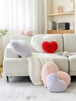 Hesen Herzförmiges Plüschkissen zur Dekoration Kleines Rosa Sofa- & Bett-Deko-Geschenk 25x35cm Waschbares Dekorationskissen