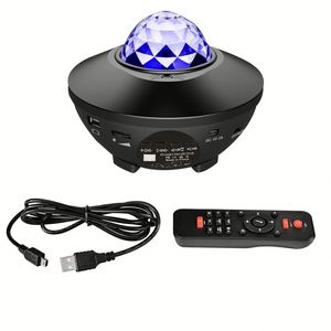 Modern Portable LED Projector for Kids' Bedrooms Starry Sky Night Music Space <b>Timer</b> ABS Crystal <b>Switch</b> Control USB Rechargeable - Product Image 3