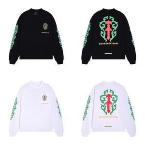 T-Shirt Unisex Chrome Heart di Alta Qualità in Puro Cotone a Doppio Filato, Stampa a Maniche Lunghe, Collo Tondo, Vestibilità Ampia, Traspirante e Antibatterica - Product Image 5