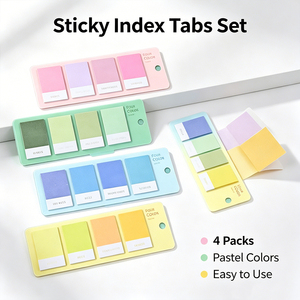 Four Color Pastel Sticky Notes Set Self Adhesive <b>Memo</b> <b>Pads</b> Office School Stationery Reminder - Product Image 3