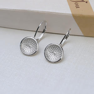 Boucles d'oreilles pour femme en argent S925, 10-13 perles, design personnalisé de chapeau de fleurs, accessoires de bricolage, support vide, série 990, bijoux en perles - Product Image 2