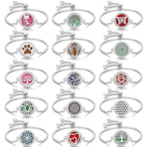 Gran oferta, <span class=keywords><strong>pulsera</strong></span> de aromaterapia, caja de Perfume de aceite esencial con apertura hueca, joyería repelente de mosquitos a la moda - Product Image 3