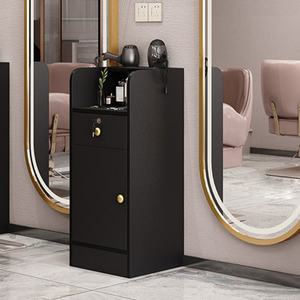 Meubles de salon en bois, étagère pour salon de coiffure, armoire à outils pour salon de beauté, station de barbier, armoire de rangement dorée - Product Image 2