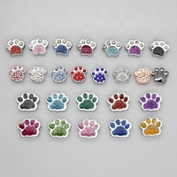 Breloques coulissantes 8 mm motifs pattes d'animaux, lettres coulissantes et perles pour bracelets, colliers pour animaux et fabrication de bijoux DIY