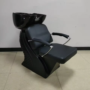 Fauteuil de lavage de cheveux avec bac à shampooing et chaise, mobilier de salon de coiffure, fauteuil de shampooing doré - Product Image 5