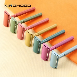 Qualität Männliches Metall Einen rasierer Chrom Friseur-Doppel rasierer rasieren - Product Image 1