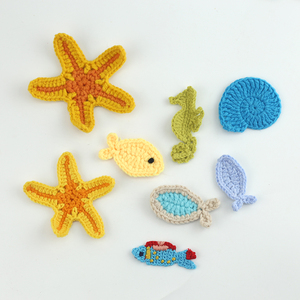 Accessoires de vêtements et sacs faits à la main en <span class=keywords><strong>crochet</strong></span>, animaux marins, <span class=keywords><strong>ancre</strong></span>, étoile de mer, bateau - Product Image 6