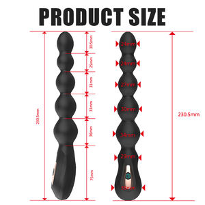بيع بالجملة من المصنع ألعاب جنسية عالية الجودة سيليكون حبات شرجية كبيرة قابلة للانحناء سدادة طويلة للمؤخرة - Product Image 5