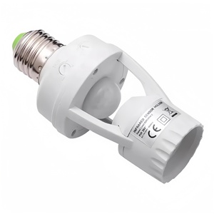 PIR cảm biến chuyển động ánh sáng ổ cắm <span class=keywords><strong>E26</strong></span> <span class=keywords><strong>E27</strong></span> Đèn chủ có thể điều chỉnh tự động On/off cho ban đêm tầng hầm điều khiển ánh sáng - Product Image 1