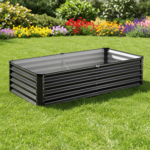 Jardinera Rectangular Galvanizada de Instalación Rápida, Resistente a la Oxidación, Personalizable, para Cultivo de Tomates, Pimientos y Hierbas - Product Image 5