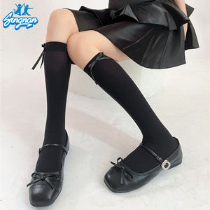 नई हॉट सेल मॉडल मखमली धनुष ओवर-द-घुटने के मोजे, सफेद बैले शैली जांघ के मोजे सूट गर्मियों की शुद्ध इच्छा प्यारी लड़की - Product Image 6