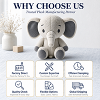 Peluche personnalisée en forme d'éléphant, mascotte en peluche, poupée en peluche OEM ODM, animal en peluche de marque, coton PP, peluches mignonnes brodées