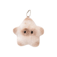 Porte-clés en peluche étoile mignon en promotion, pendentif nœud doux pour sac, breloque de sac, cadeaux assortis pour meilleurs amis, porte-clés en peluche de haute qualité