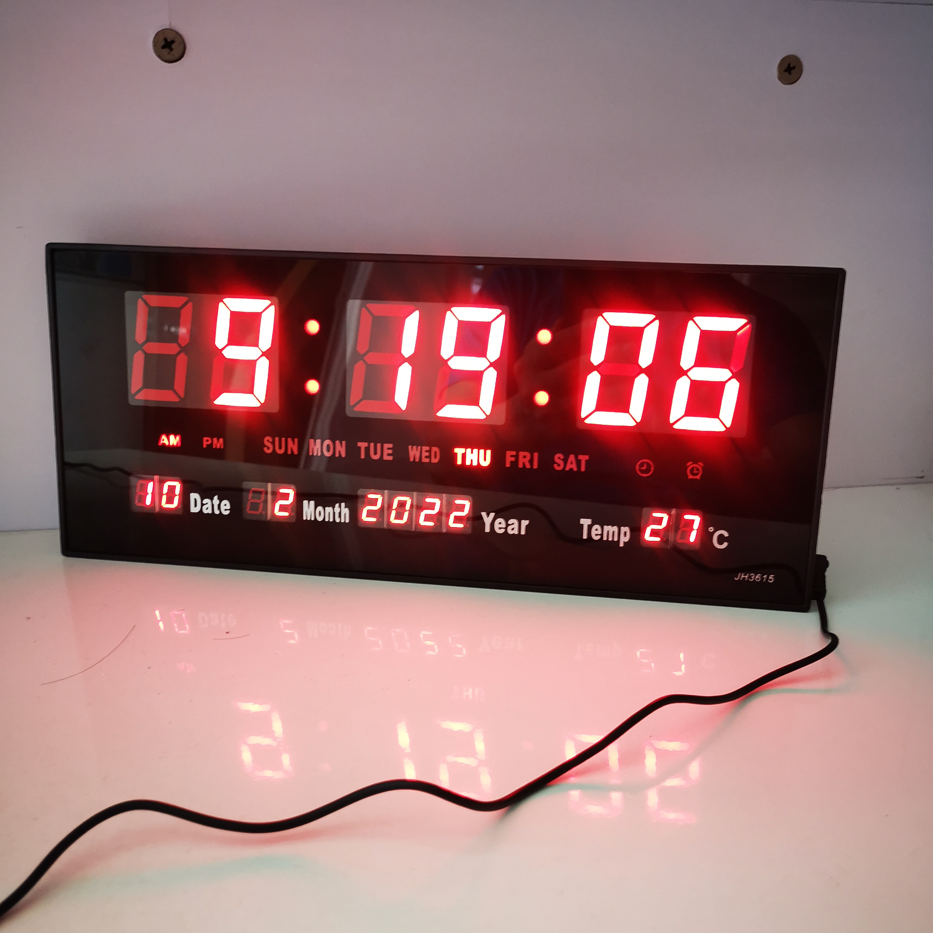 【希少】JDL LED CLOCK デジタル壁掛け時計 カレンダー 希少レア廃盤】JDL LED CLOCK LED壁掛け時計 デジタルクロック