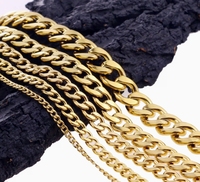 Acier inoxydable NK titane acier hommes et femmes couple collier chaîne en or cubain Hip hop punk bijoux chaîne plate