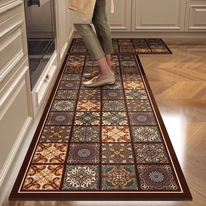 Juego de Alfombras de Cocina de Estilo Musulmán, 2 Piezas, Estampadas, Acolchadas, Lavables, de Polipropileno, Estilo Americano Vintage - Product Image 1