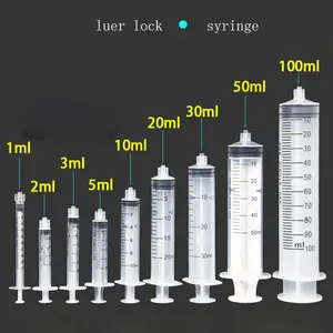 Einweg-Luer Lock Slip-Spritzen aus Kunststoff mit Nadel impfstoffs pritze CE-zertifiziertes Volumen von 1ml bis 100ml