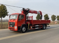 Camion grue professionnel 4x2 LHD, moteur Euro 6 de 240 CV, grue télescopique de 8 tonnes avec bras à 4 sections pour travaux de construction