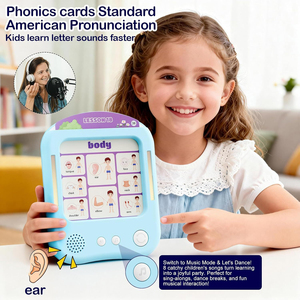 เครื่องอ่านบัตรคำศัพท์<span class=keywords><strong>ภาษา</strong></span>อังกฤษสำหรับเด็กเล็ก พร้อมหน้าจอแสดงผล ของเล่นเสริมพัฒนาการแบบไม่ใช้หน้าจอ - Product Image 1