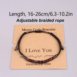 Pulsera de código Morse I Love You Pulsera de regalo significativa para mujeres y hombres - Product Image 4