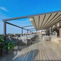 Pavillon pliant extérieur en aluminium thermolaqué écologique 3x6m pour terrasse, cour, auvent de porte et véranda