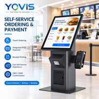 Terminal de commande et de paiement en libre-service intelligent pour cafés, avec scanner et imprimante intégrés pour restaurants et cafés