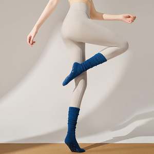Yoga <b>Socks</b> for Women Long-legged Pilates Anti-slip <b>Socks</b> Ballet Style with Straps Piled <b>Socks</b> Calf-length - Product Image 5