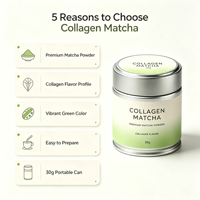 Bohong OEM Marque Privée Thé Vert de Qualité Cérémoniale Saveur Collagène Poudre de Matcha Boîte de Matcha 30g 3A-6A Matcha