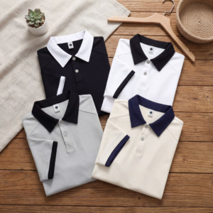 定制男式棉质短袖T恤纯色刺绣批发大批量空白T恤柔软面料上衣 - Product Image 5