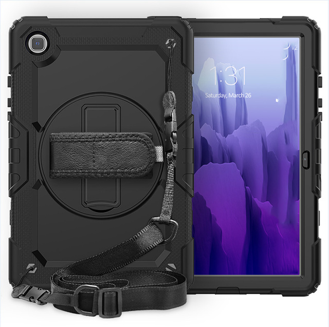 Silicone Shockproof case for Samsung Galaxy TAB A7 10.4"  Rugged case With Built in Screen  and Shoulder Strap
