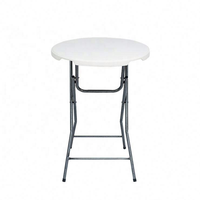 Mesa de Cóctel Redonda Plegable Portátil de Plástico de 32 Pulgadas al por Mayor, Muebles Modernos para Eventos al Aire Libre para Bodas, Bares y Fiestas