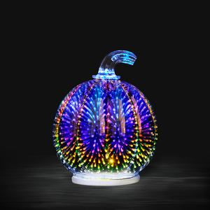 Decorazioni di <span class=keywords><strong>Halloween</strong></span> a Forma di <span class=keywords><strong>Zucca</strong></span> in Vetro <span class=keywords><strong>con</strong></span> LED a Batteria 3D Effetto Fuochi d'Artificio, Certificato CE ROHS per Uso Interno - Product Image 1