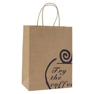 Bolsa de Papel Kraft Natural para Flores, Bolsas de Papel Marrón al por Mayor, Bolsas de Compras para Minoristas con Nombre de Marca Impreso - Product Image 5