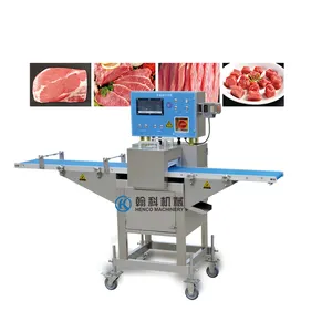 Cortador de tiras de carne em aço inoxidável duplo personalizado, máquina de corte de peito de frango e carne de 2,5 mm