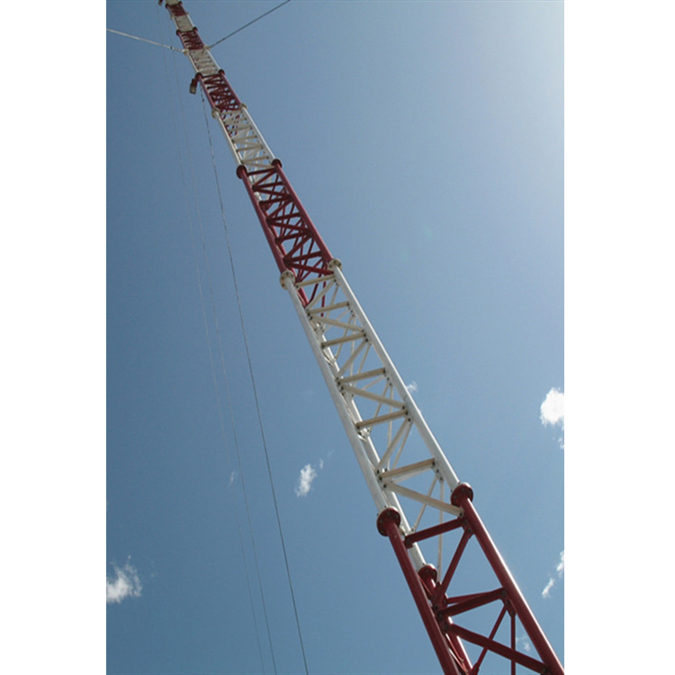 Mergulho quente galvanizado fio de aço guyed torre de mastro da antena de comunicação