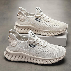 Zapatos de verano para hombre, zapatos de trabajo informales transpirables Flyweave con suela gruesa, zapatos deportivos para correr al aire libre - Product Image 1