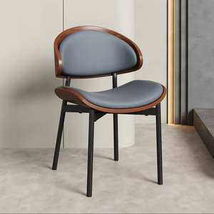 Chaise de salle à manger minimaliste italienne - <span class=keywords><strong>Fauteuil</strong></span> en bois de noyer pour la maison/le café/le restaurant - Product Image 4