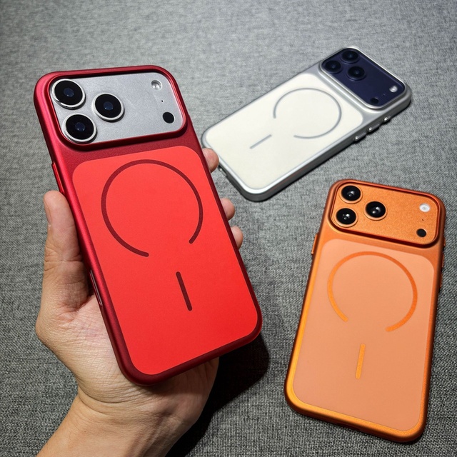 Ultra Thin Magnetic Phone Case for iPhone Air 17 16 15 14 13 12 Pro Max 11 Solid Color Armor Matte Shockproof Hard PC Cover