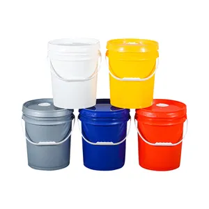american style custom shape without handle bright colored food garde punch drinking 32oz plastic french fry bucket with handle