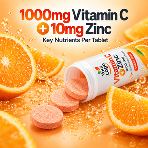 Comprimés effervescents OEM de vitamine C et zinc : stimule le bien-être quotidien, reconstitue les besoins en vitamines quotidiennes, fournit des antioxydants, pratique et rapide. - Product Image 2