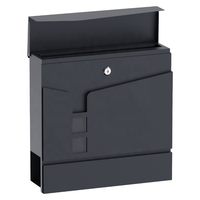 Boîte aux lettres de grande capacité personnalisée en acier galvanisé, résistante aux UV, pour extérieur, avec compartiment pour journaux, usage domestique