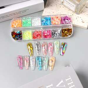 Pegatinas de Lentejuelas Decorativas para Uñas, 12 Colores Aurora, Papel Brillante, Accesorios de Lujo para Manicura, Decoración de Uñas 3D de Plástico, Adhesivos <span class=keywords><strong>OYS</strong></span> - Product Image 3