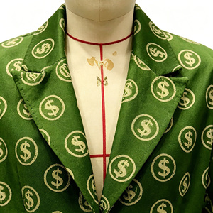 <span class=keywords><strong>Costume</strong></span> da Pimp con Stampa del Simbolo del Dollaro Verde, Completo a 2 Pezzi, Unisex per Adulti, Outfit Retrò da Gangster per Halloween e Carnevale - Product Image 4