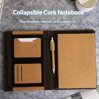 Carnet de notes avec insert de rangement en liège et sangle, haut de gamme, cadeau créatif, personnalisable avec logo