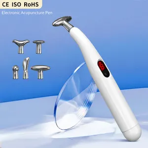 2024 New Arrivals Electronic Needleless Stainless Steel Electric Body Massage Laser Acupuncture Meridian Energy Laser Pen