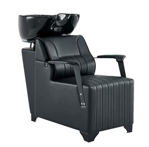 Hair salon hair washing bed - semi-<b>reclining</b> style with golden armrests - hair salon hair washing chair - hair salon rinse bed - Product Image 2