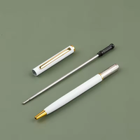 Stylo bille en métal personnalisé avec logo VIP, luxueux, coloré, fin, pour fournitures de bureau, cadeau d'affaires exécutif