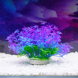 Vente en gros 12cm Simulation PVC Waterweed Mixte En Plastique Fleurs Herbe Ornement Offre Spéciale Fish Tank Aquariums Accessoires - Product Image 3